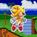 Super Sonic and Hyper Sonic in Sonic 1 Sega Genesis ROM